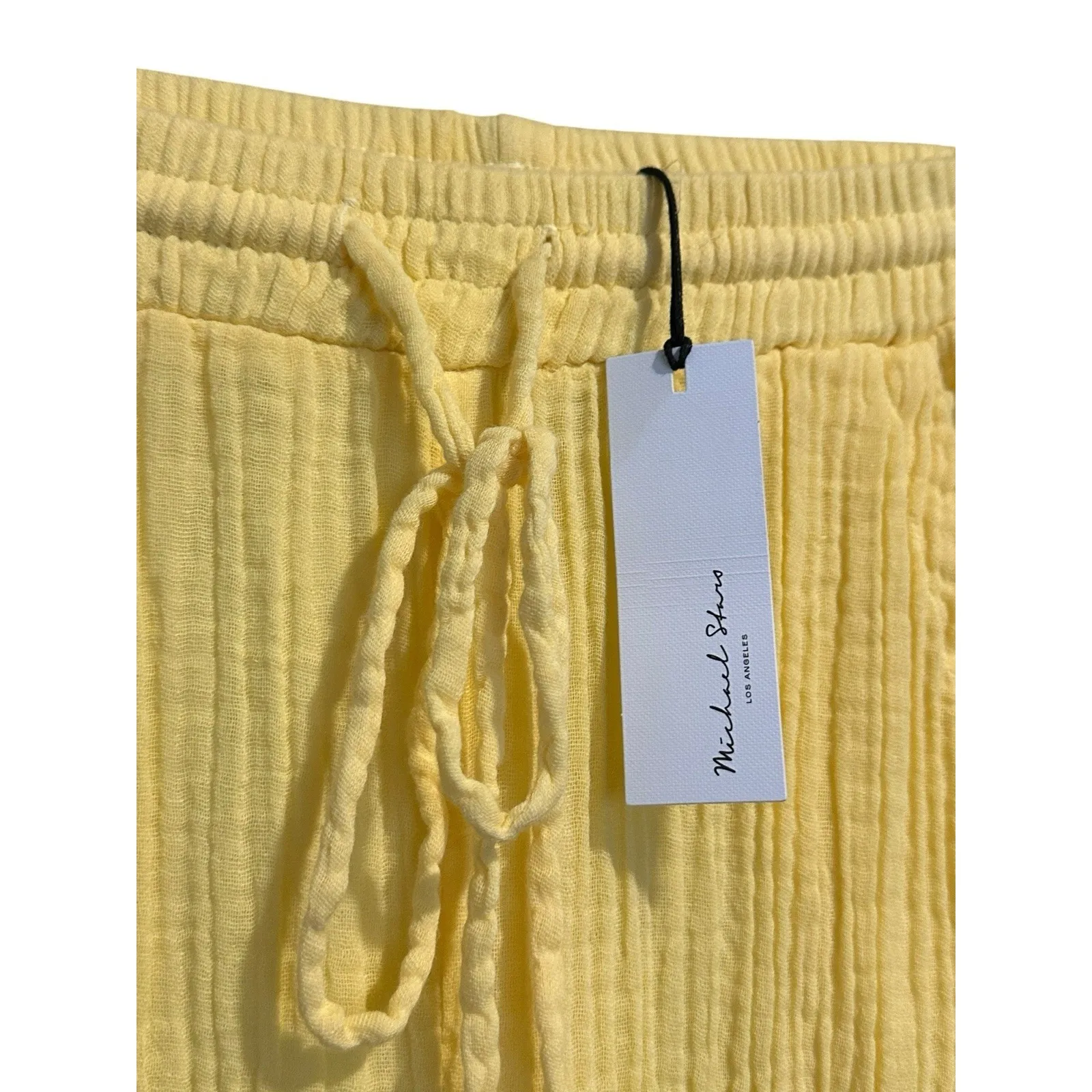 Anthropologie Michael Stars Ashton Cotton Gauze XS Pants Butter Yellow #F13-0 - Image 4