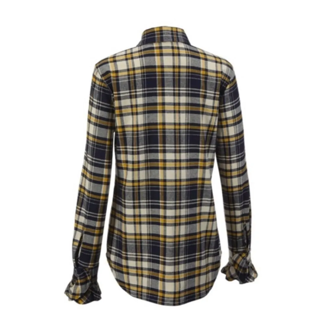 ✨Cabi Seattle Ruffled Flannel Sz Large Shirt✨ - Image 5