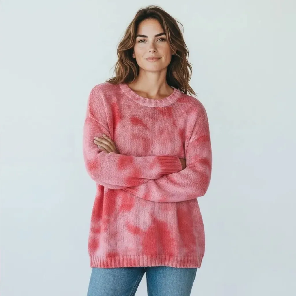 Sz S/M Wooden Ships NWOT $135 MSRP  Pink Tie Dye Sweater - Image 2