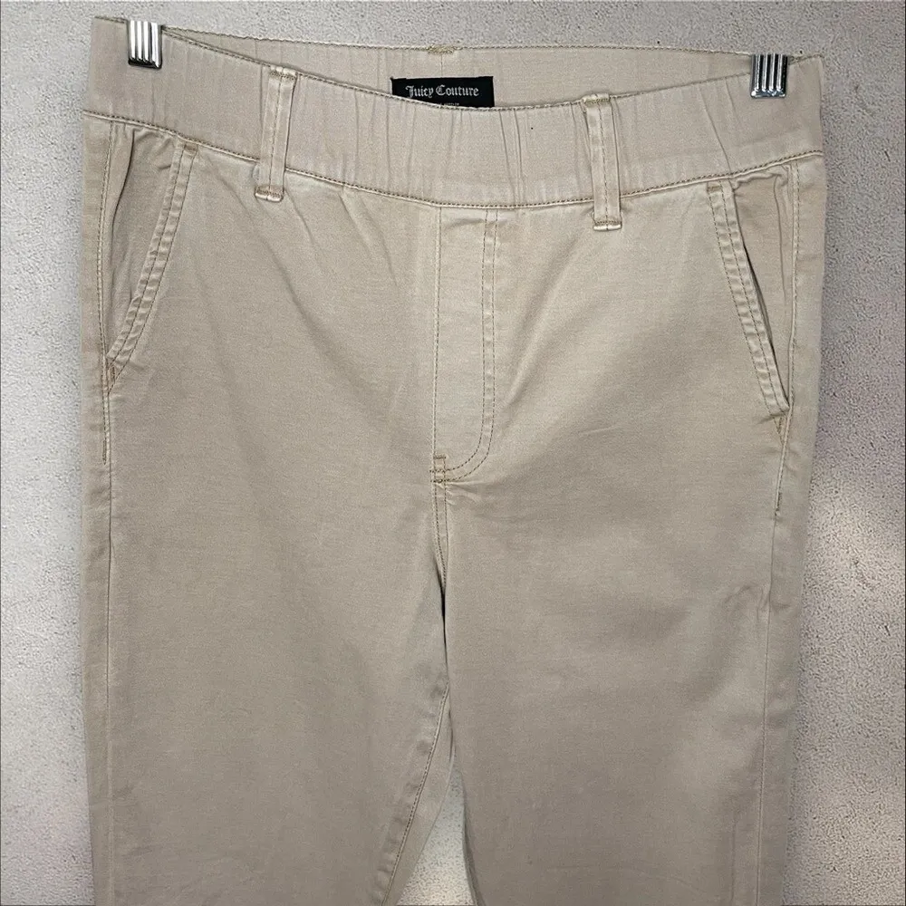 NEW‼️ JUICY COUTURE Elastic Waist Slim Fit Khakis FREE‎ Scarf Included, Size 28 - Image 2