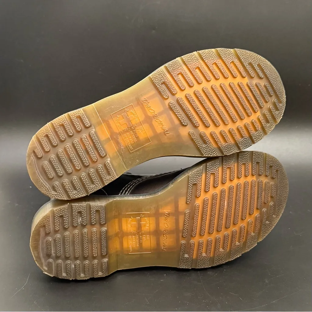 DR. MARTENS 1460 Pascal Vegan Metallic Chrome Rosegold Pewter 8-Eye Lace Boots 6 - Image 6