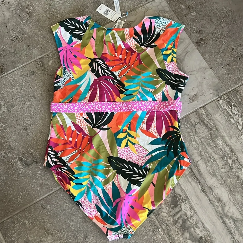 Bleu | Rod Beattie Wild At Heart Cap Sleeve Mio One-Piece Swimsuit Size 22W, NWT - Image 5