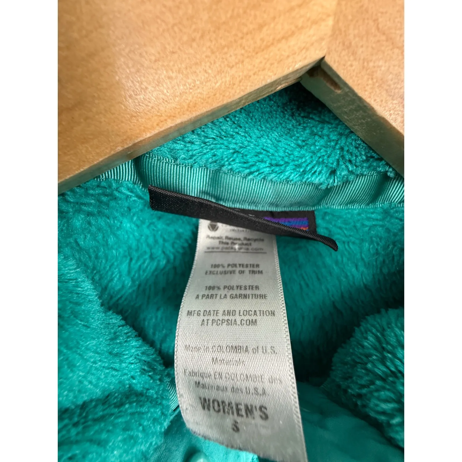 Patagonia  Fleece 1/4 Snap Pullover Jacket Teal Womens Small - Image 2