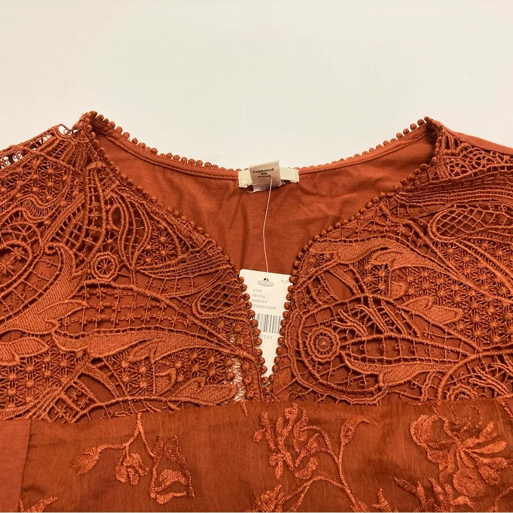 NWT TINY Balloon Sleeve (rust/orange color) - Image 4