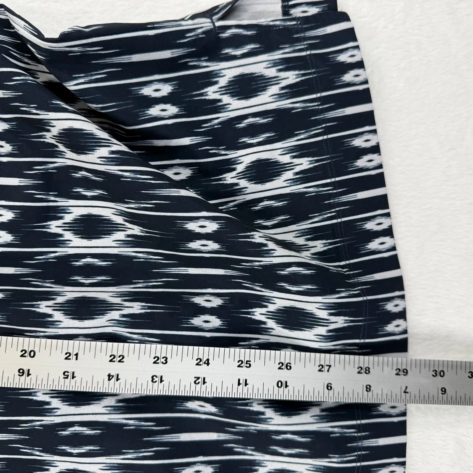 Athleta Black White Ikat‎ Print Dress Strapless Swim Cover Up Size 4 - Image 3