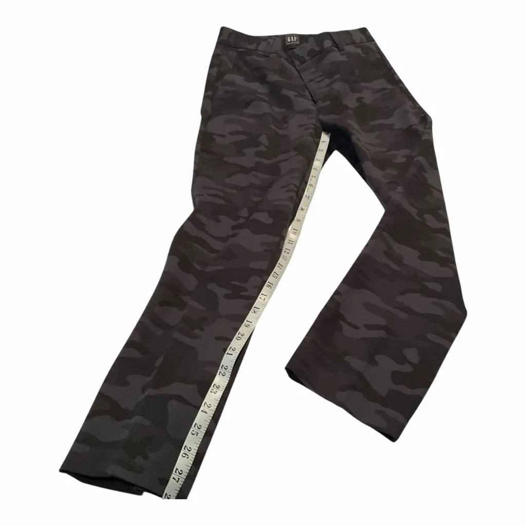 GAP Gray Black Camo Stretch Pants Slim Fit Cotton Blend Size 4 Women’s - Image 3