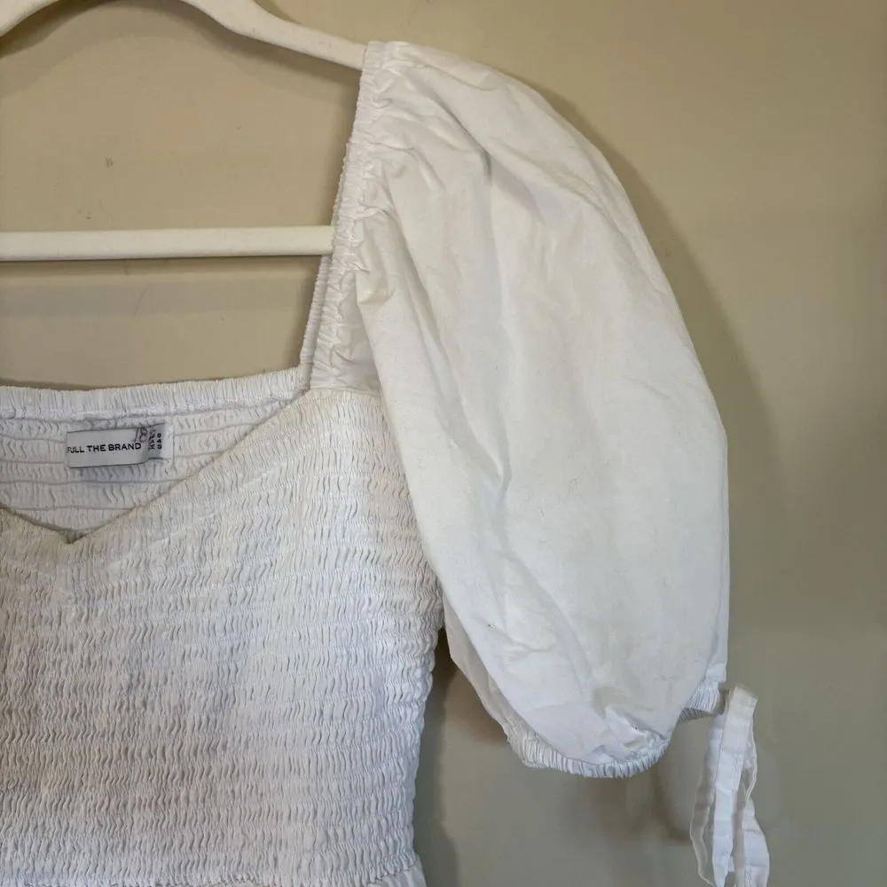 Faithfull The Brand Lithana Midi‎ Dress White Poplin Size US 4 Small - Image 4