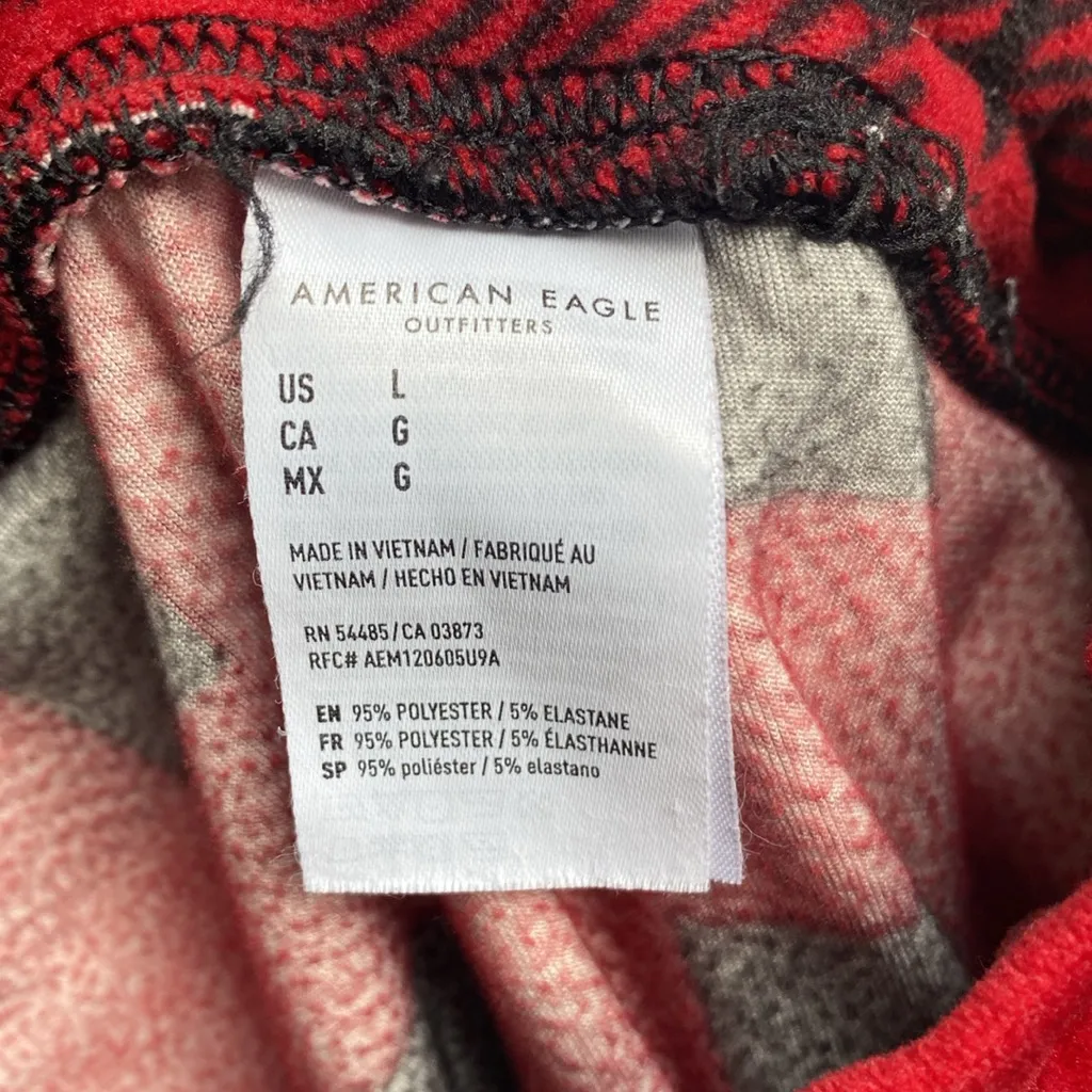 4/$20 American Eagle ahh-mazingly Soft Buffalo Plaid Tapered Lounge Pants - Image 3