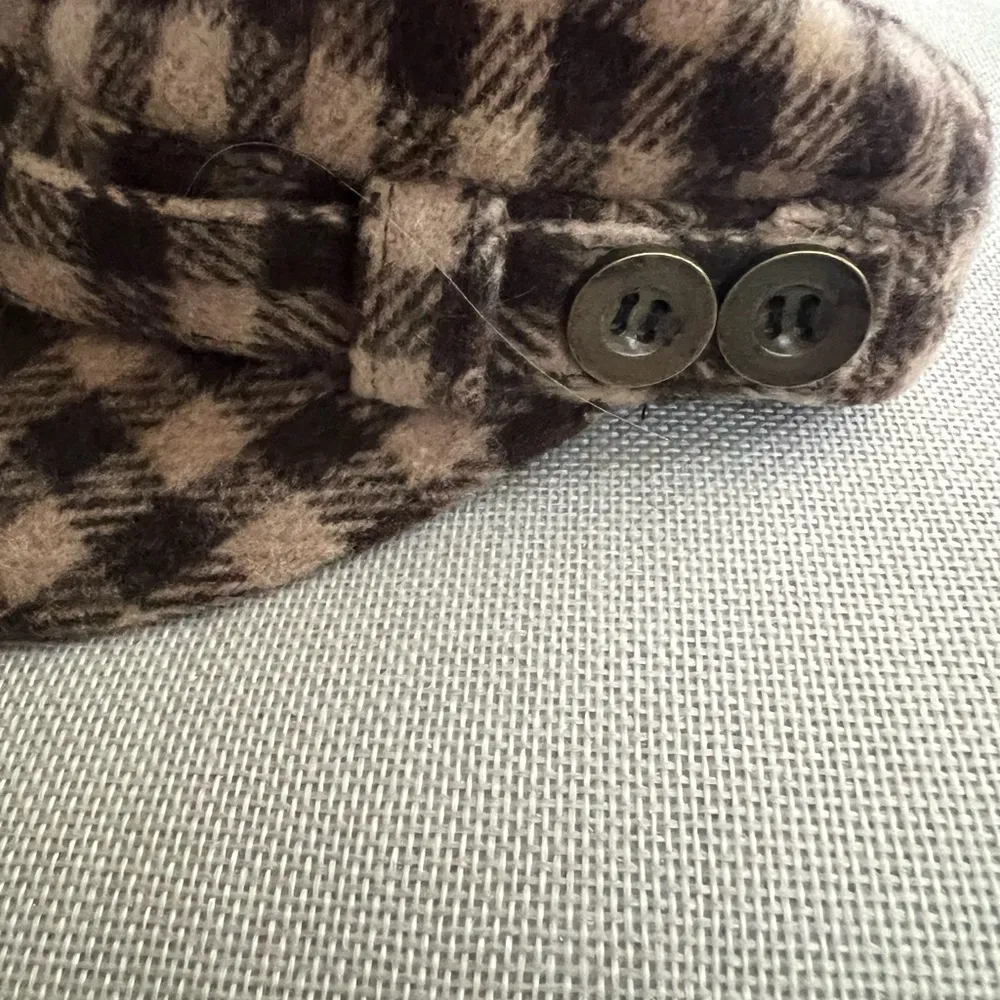 Relativity Ladies Plaid Brim Hat Light Tan and Brown - Image 2