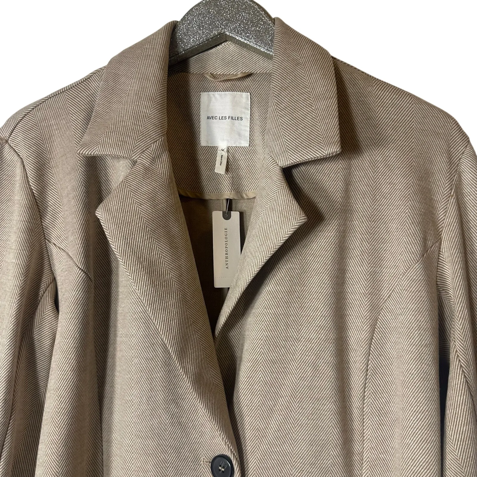 Avec Les Filles Tan Blazer Jacket NEW - Image 2