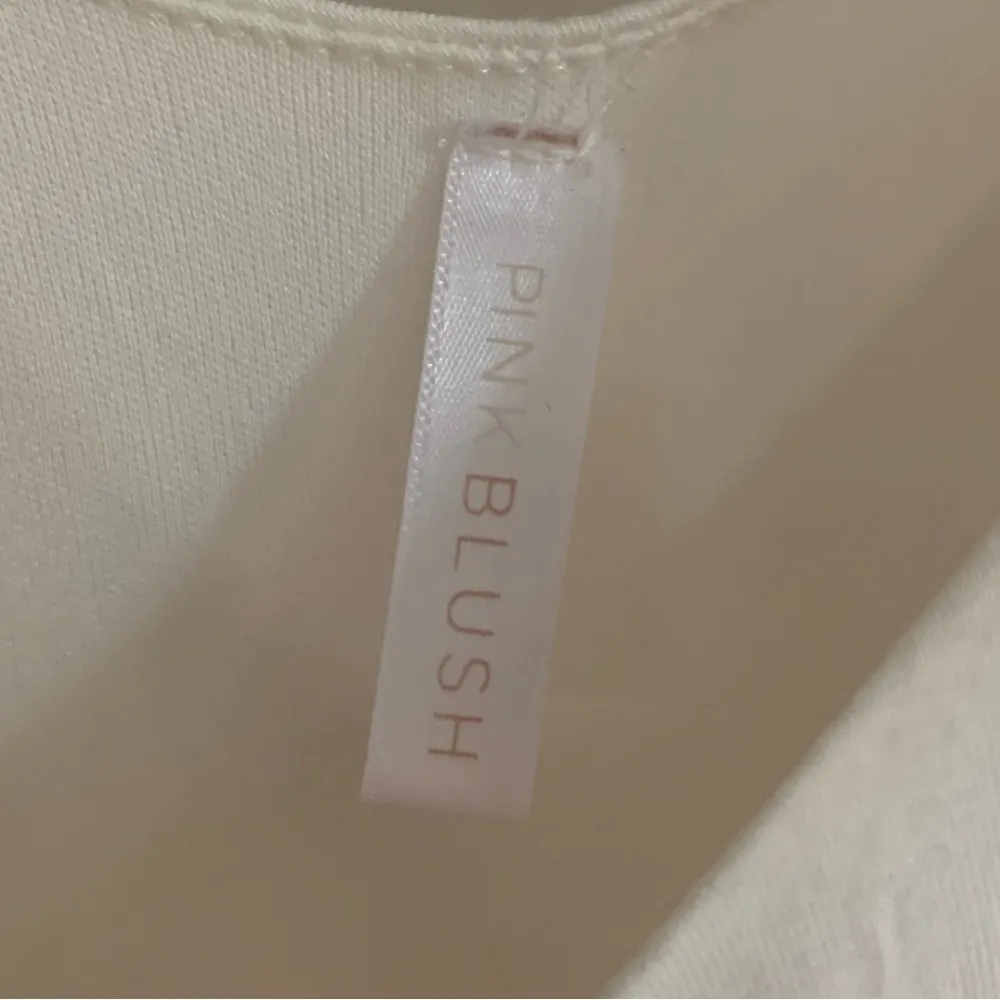 Pink Blush 3/4 Sleeve White Pink Maternity Maxi Dress Sz M Lightweight Easy Wear - Image 8