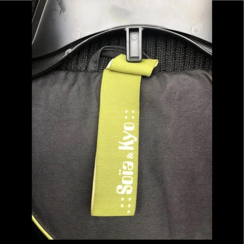 soia & kyo  black button down coat small - Image 11