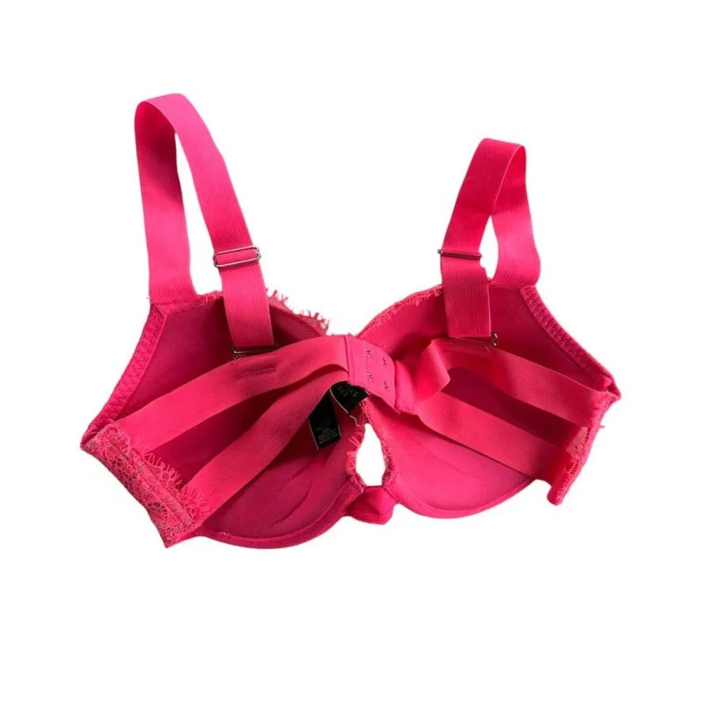 Victoria's Secret Hot Pink Strappy Very Sexy Push-Up Bra Women's 36D - Image 6