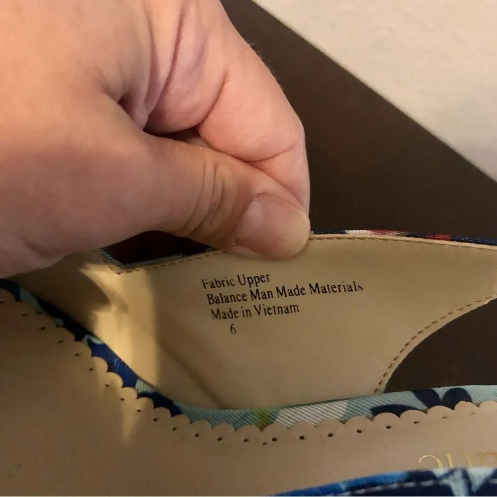 Kelly & Katie Floral Heels Open Toe with Bow Size 6 - Image 7