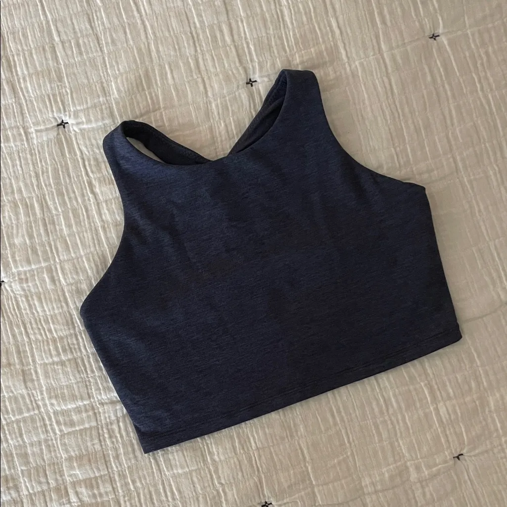 OFFLINE By Aerie The Hugger High Neck Longline Sports Bra in Night Sea Size M - Image 7