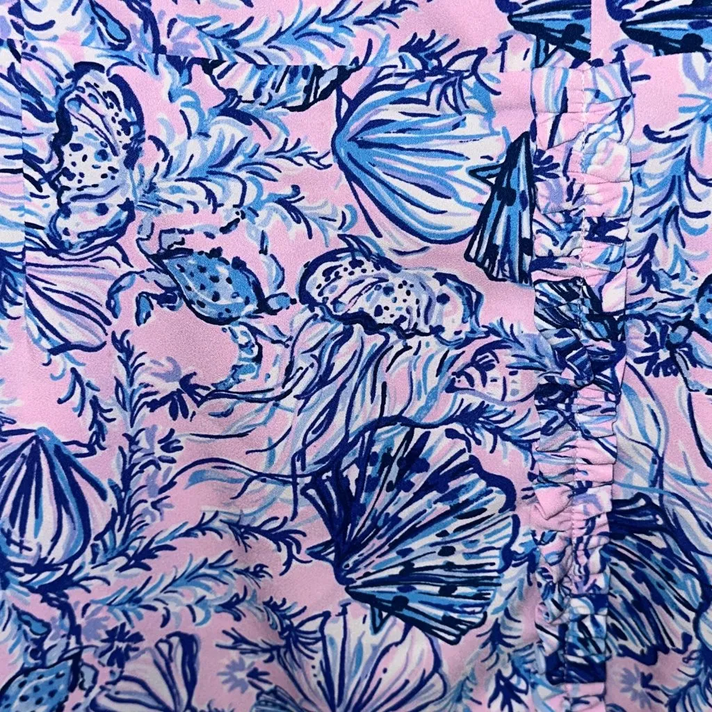 Lilly Pulitzer Zenon Ruffle Romper‎ Magnolia Lilac Ruffle Strappy Size 00 - Image 5