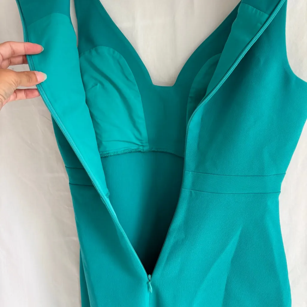Women's LIKELY Decosta Dress V-Neck Sleeveless Mini Dress Size 6 turquoise - Image 5