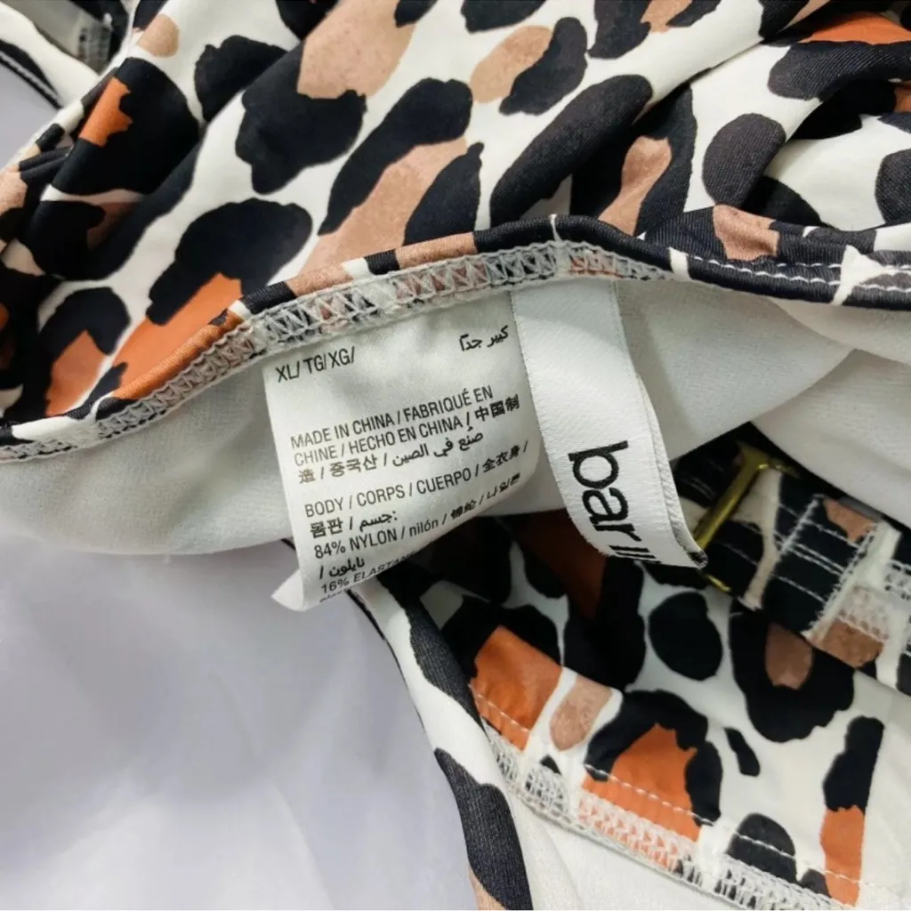 Bar III Run Wild Monokini, Leopard Print, XL - Image 5