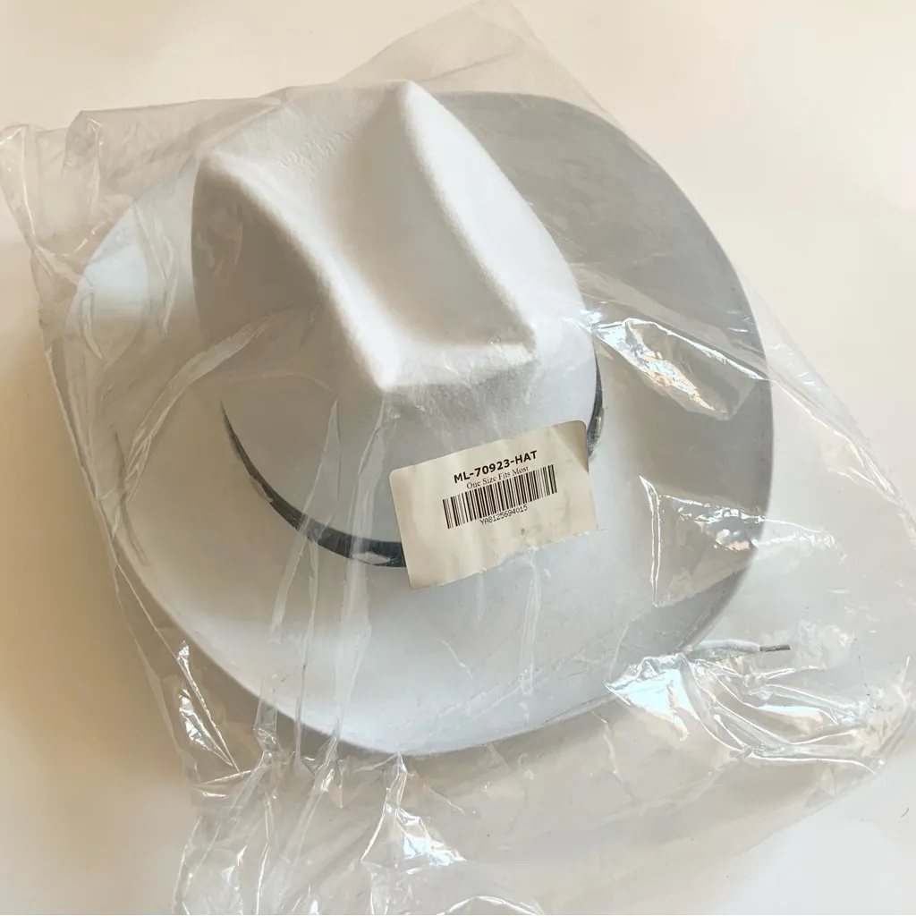 Women’s Cowgirl Costume Accessories Hat Bandana Denim Bottoms Small White - Image 2