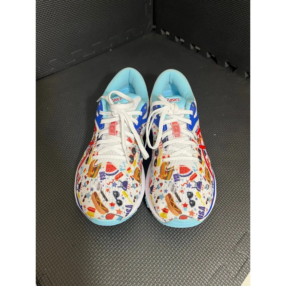 RARE Asics - Womens Gt-1000 Fourth Of July USA BBQ Summer Graphic Shoes Size 8.5 - Image 2