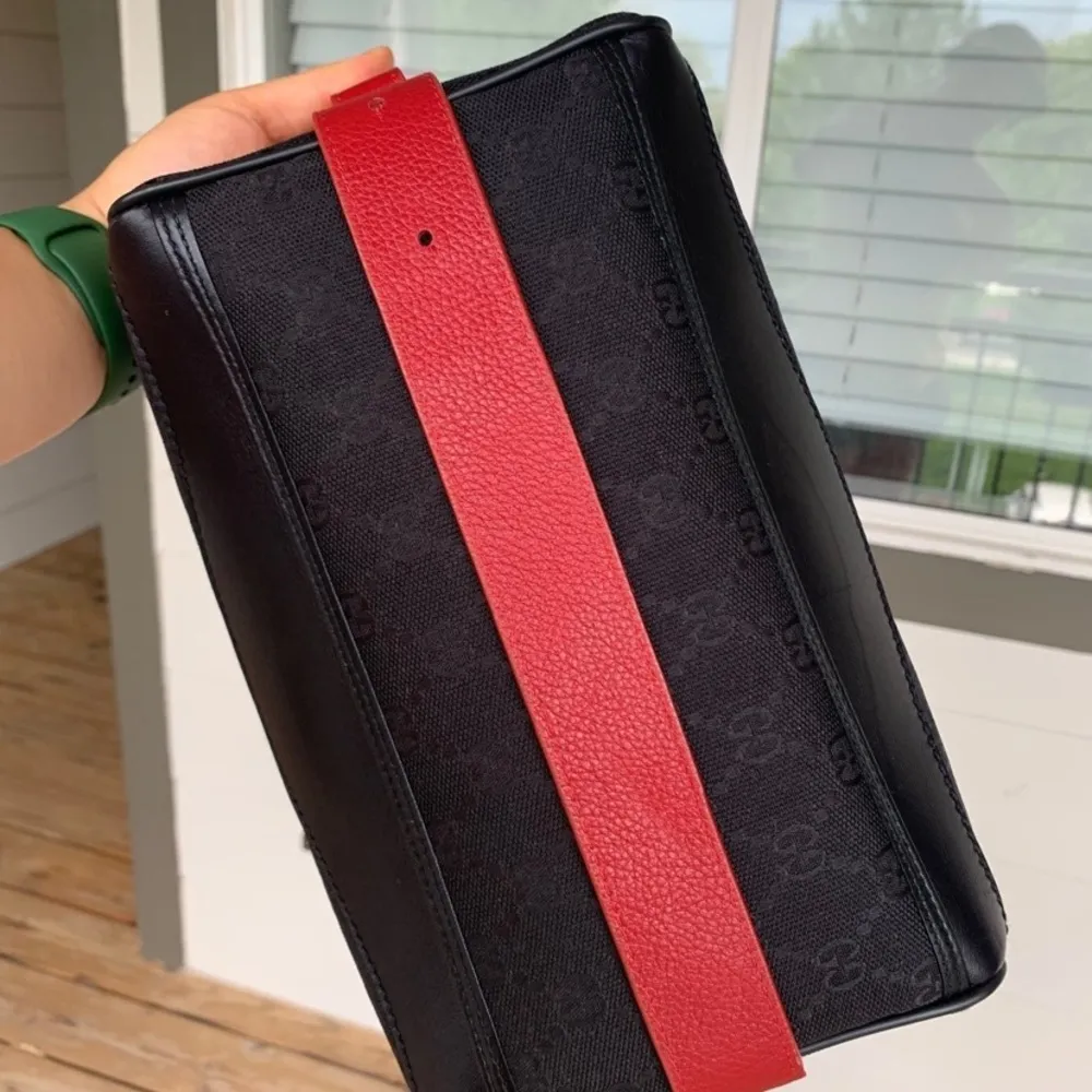 NEW Gucci GG MicroGuccissima canvas-leather box pouch with strap / handbag $978 - Image 6