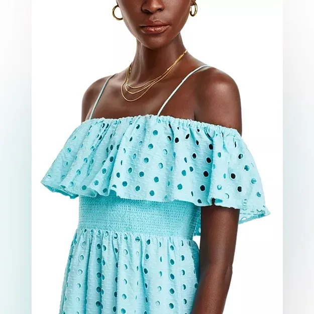 T-Tahari Eyelet Maxi Dress in Blue Haze, Size XS, NEW - Image 8