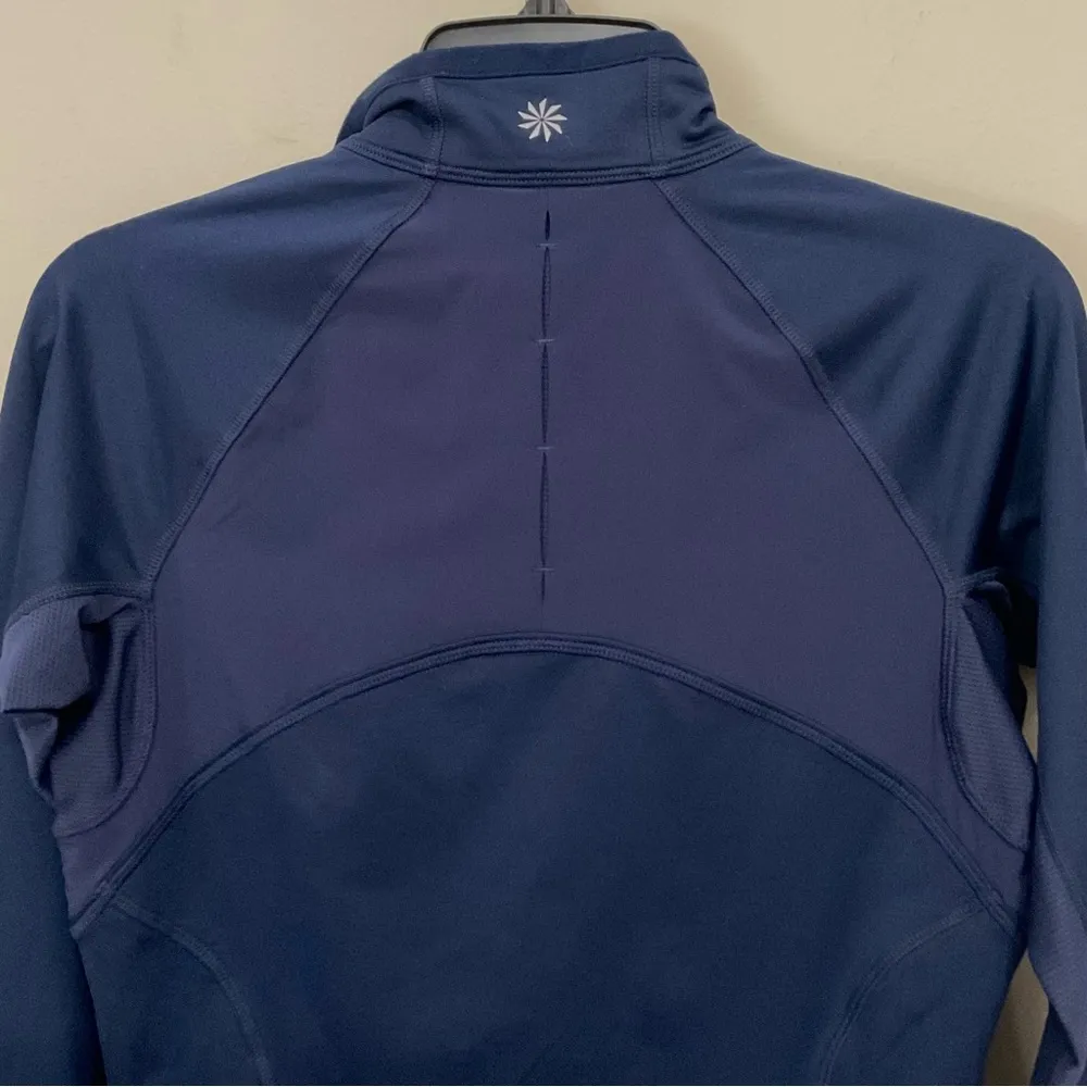 Athleta  1/2 Zip Pullover Navy Blue Tech Jacket Sz XS Active Athletic - Image 5