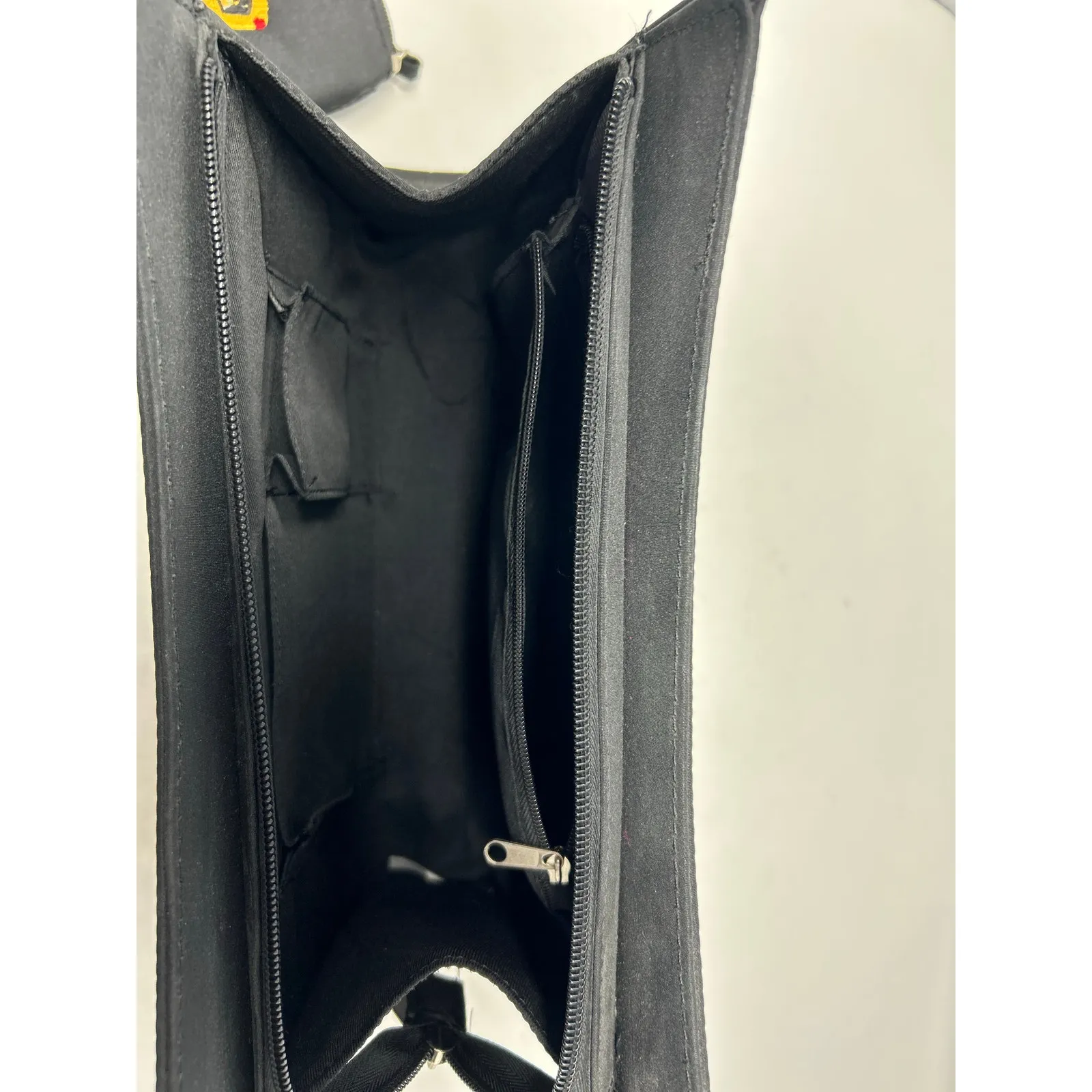 Women's Small Black Handbag‎ School Bus Rulers Apples Crayons Notebook - Image 6