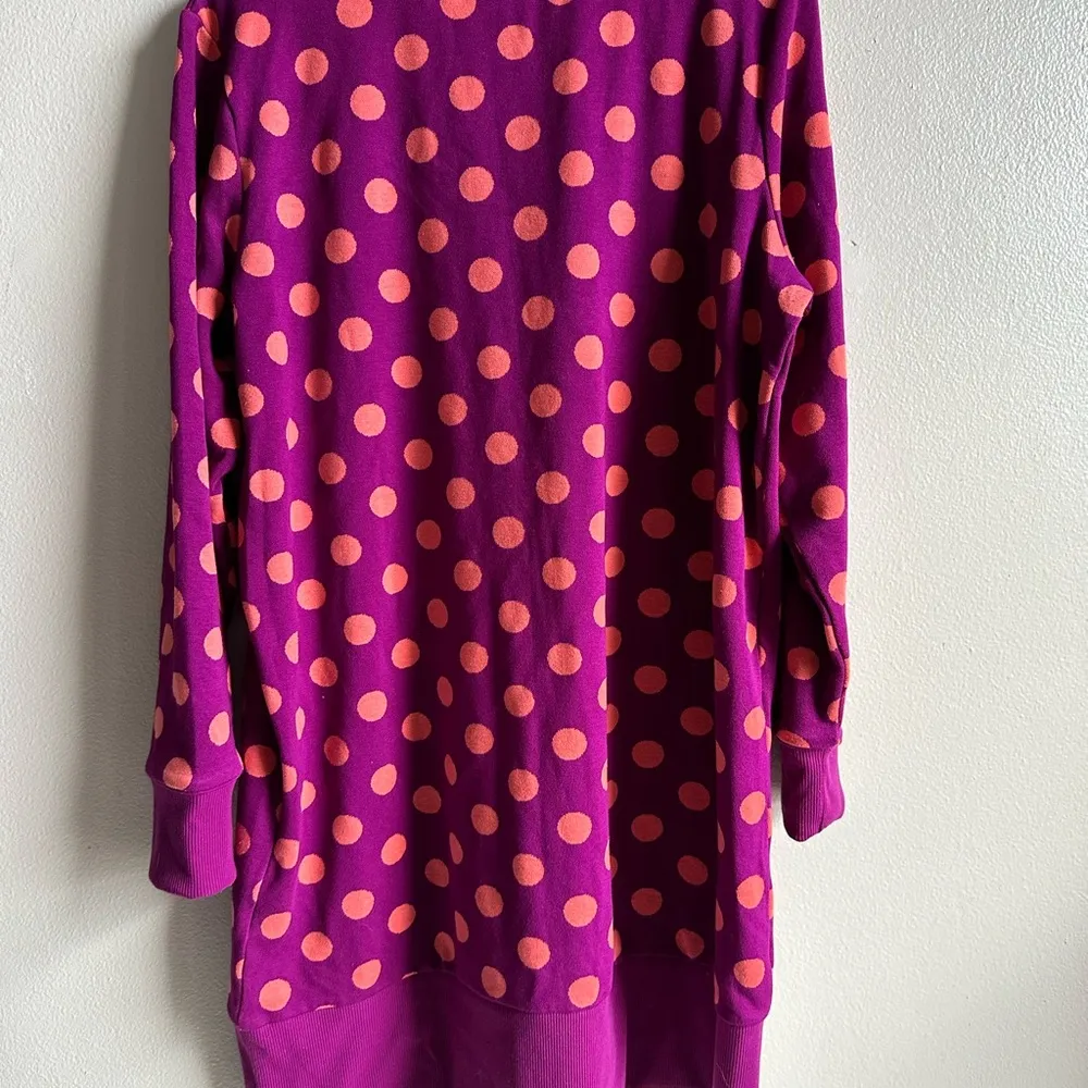 Victor Glemaud Purple and Pink casual dress with Polka Dots and pockets Size M - Image 5
