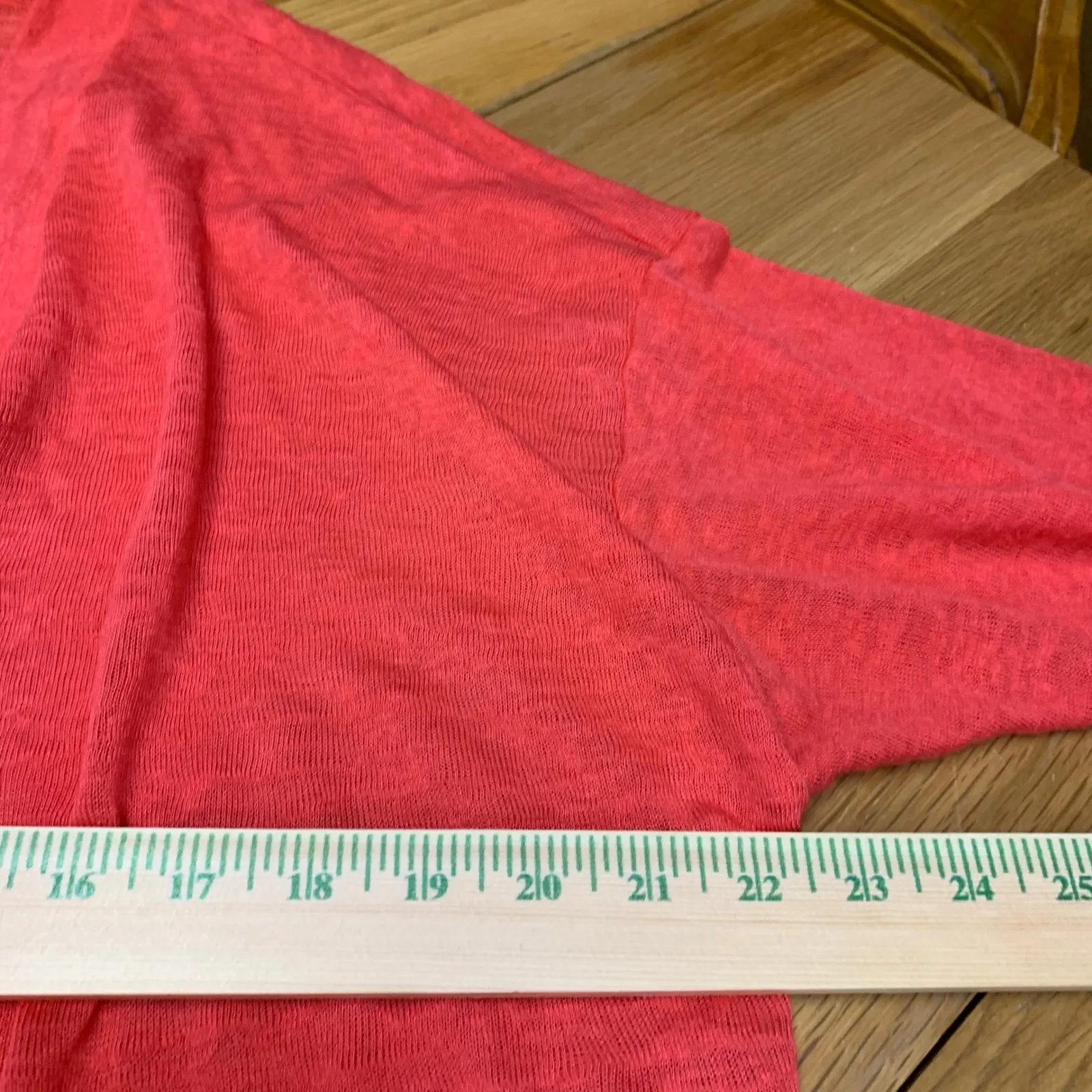 Sunday in Brooklyn Cardigan Women Size Large Coral Open Front Lightweight Duster - Image 4