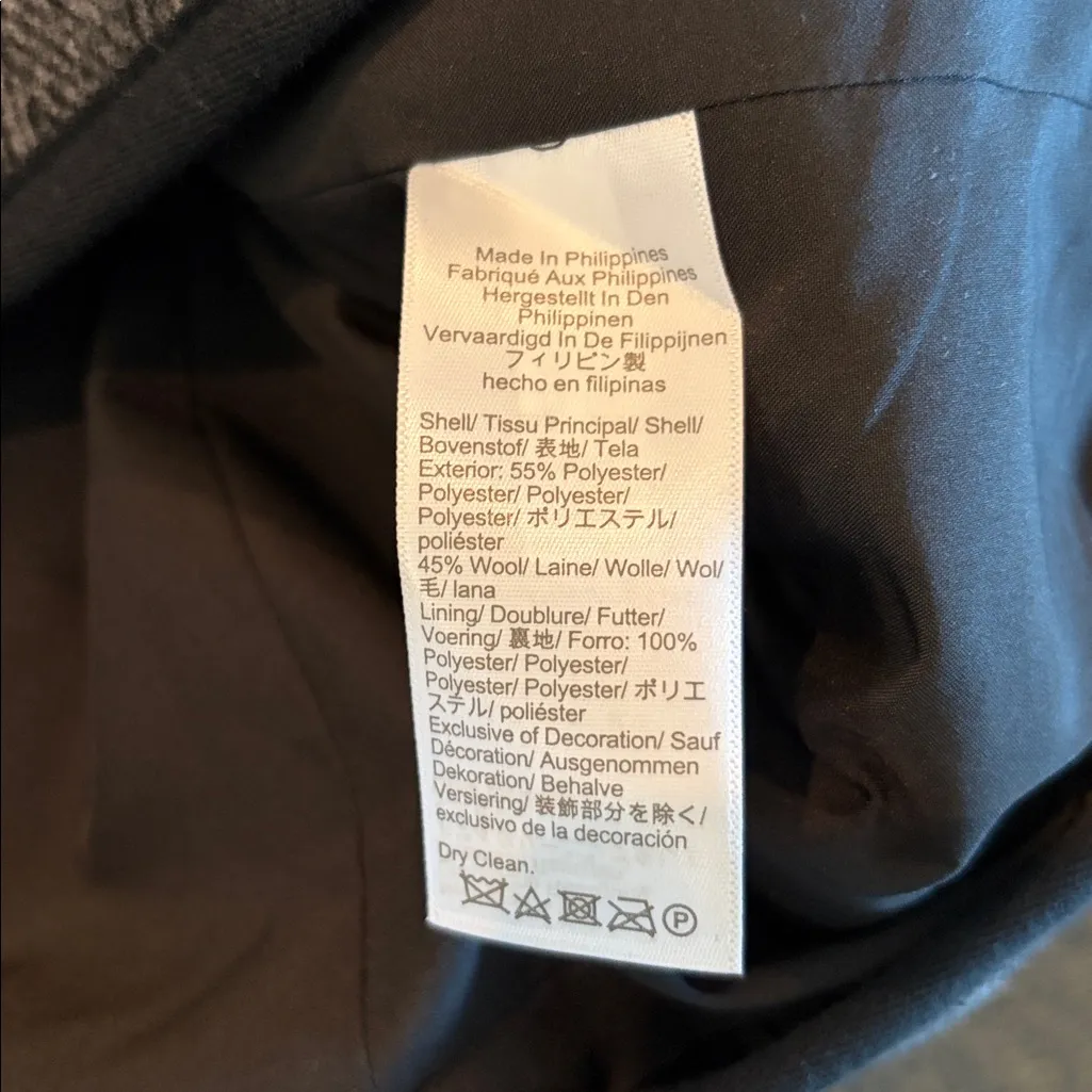 New With Tags JCrew Factory Petite Wool Blend Lady Jacket Sz 8P Black - Image 8