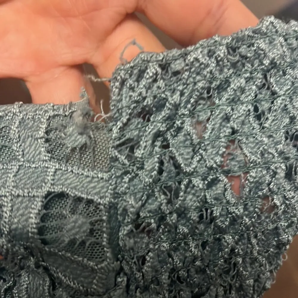 Anemone Crochet Lace Bralette FT0918 Green Medium - Image 6