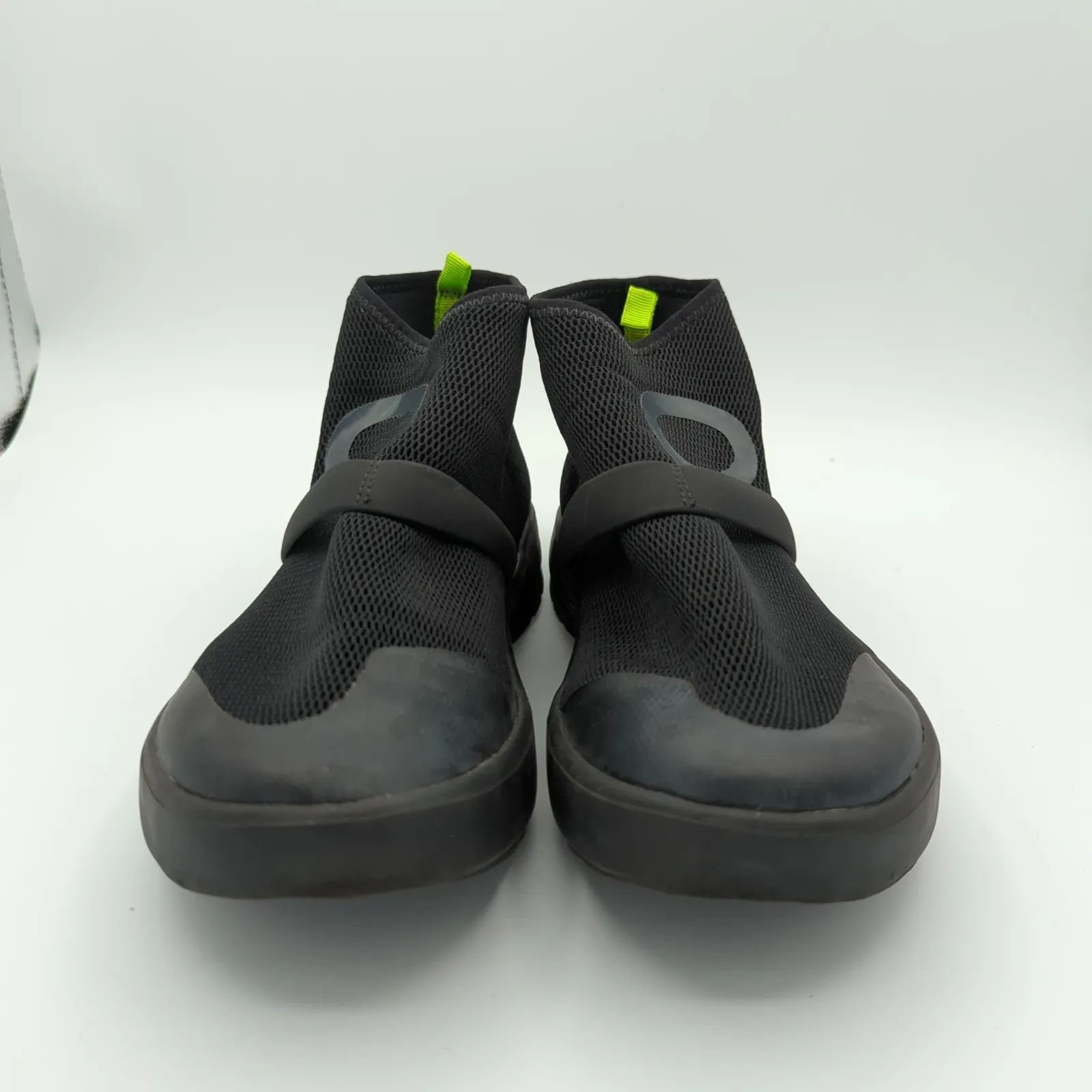 OOFOS OOMG High Black Mesh Slip On Sneakers Ankle Boots Recovery Womens 7 EU 38 - Image 3