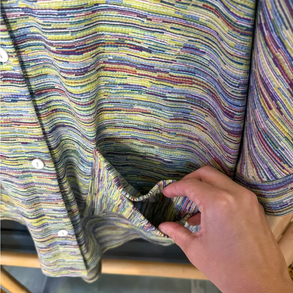 Kozan 2 Piece Colorful Striped Button Up Top & Lantern Pull On Pants Set M/L ๐งก๐ Yellow Size undefined - Image 4