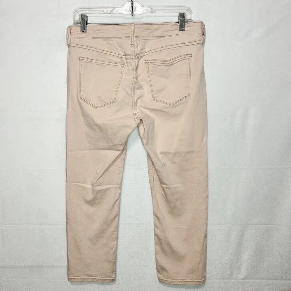 Sonoma Denim Capri Jeans Stretch Pale Pink Mid-Rise Size 10 (32x24) - Image 4