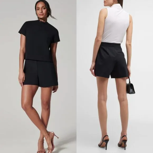 NEW Spanx The Perfect A-Line Shorts Black 1XL Flat Front Slimming Firming $118 - Image 4