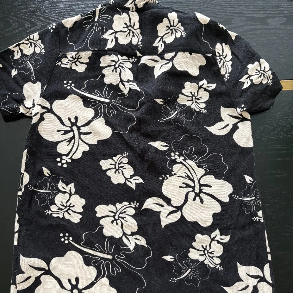 Cactus Boys Button Front Blouse Black/Tan Jr. Size 13/14 EUC Brown - Image 5