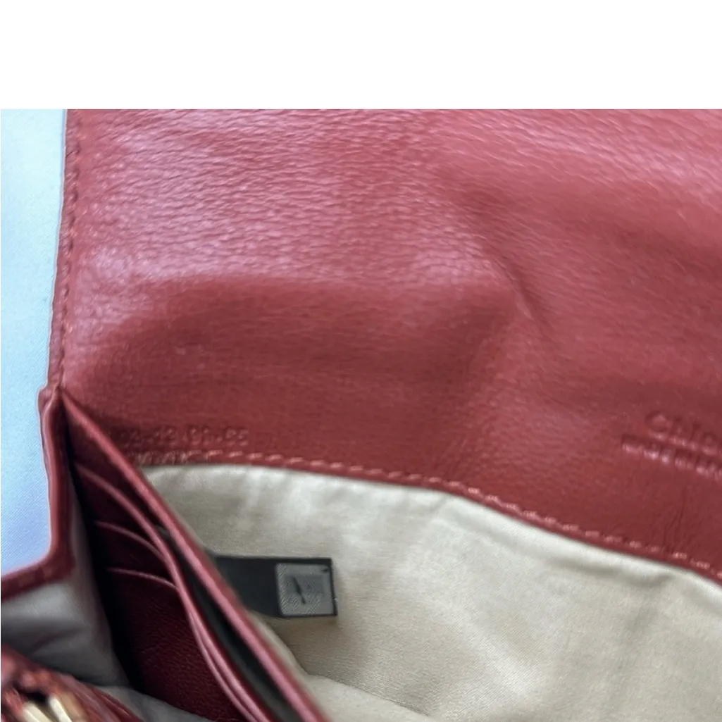 Chloe Leather Bobbie Cognac Wallet per-owned - Image 11