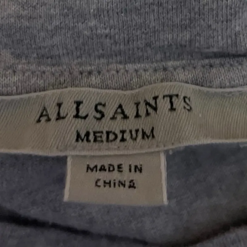 Allsaints Women's Gray Knit Sleeveless Cami Camisole Muscle Tee Tank Top Size M Size M - Image 3