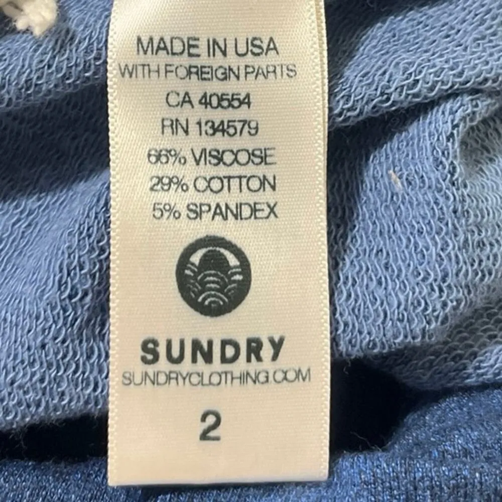 Sundry Womens Blue Hoodie Hooded Sweatshirt & Sweat Joggers Pants Athletic Set 2 - Image 11