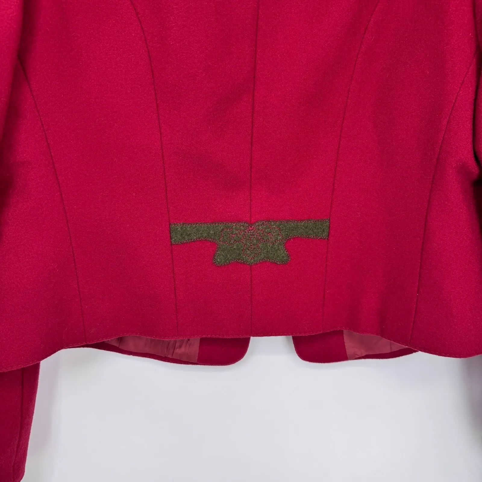 Vintage Echter Osterreichischer Loden Perma Austria Wool Military Jacket 46 Red Size undefined - Image 9