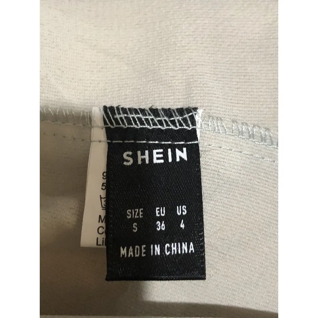 Shein ~ Size Small- 4 ~ Short Sleeve Pullover V-neck ~ Light Green/Gray - Image 7