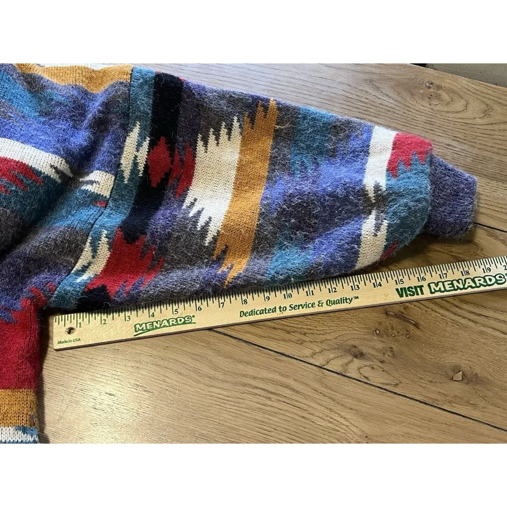 VENEZIA Southwestern Aztec Knit Sweater Jacket Insulated Button Women‎ 26/28 VTG Size undefined - Image 6