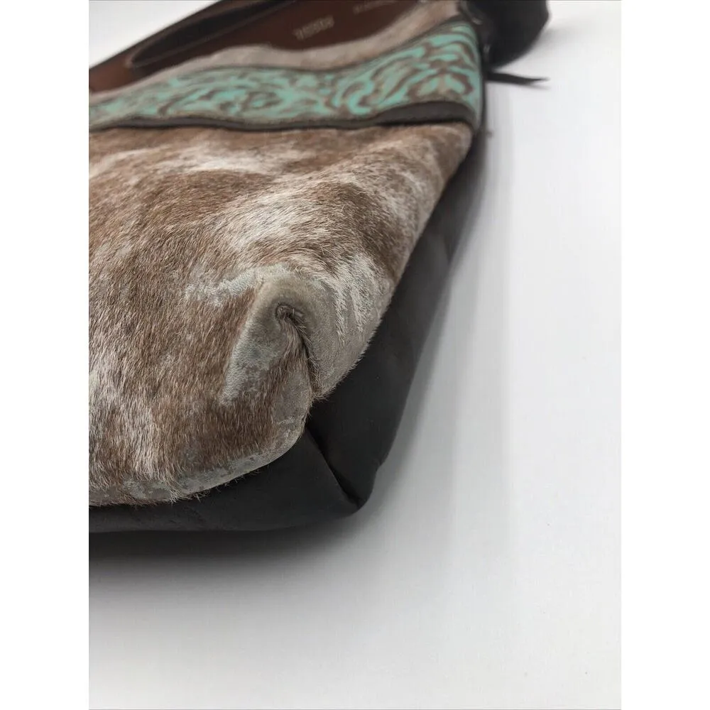 Vintage Fossil Calf Leather Shoulder Bucket Handbag Purse READ - Image 10