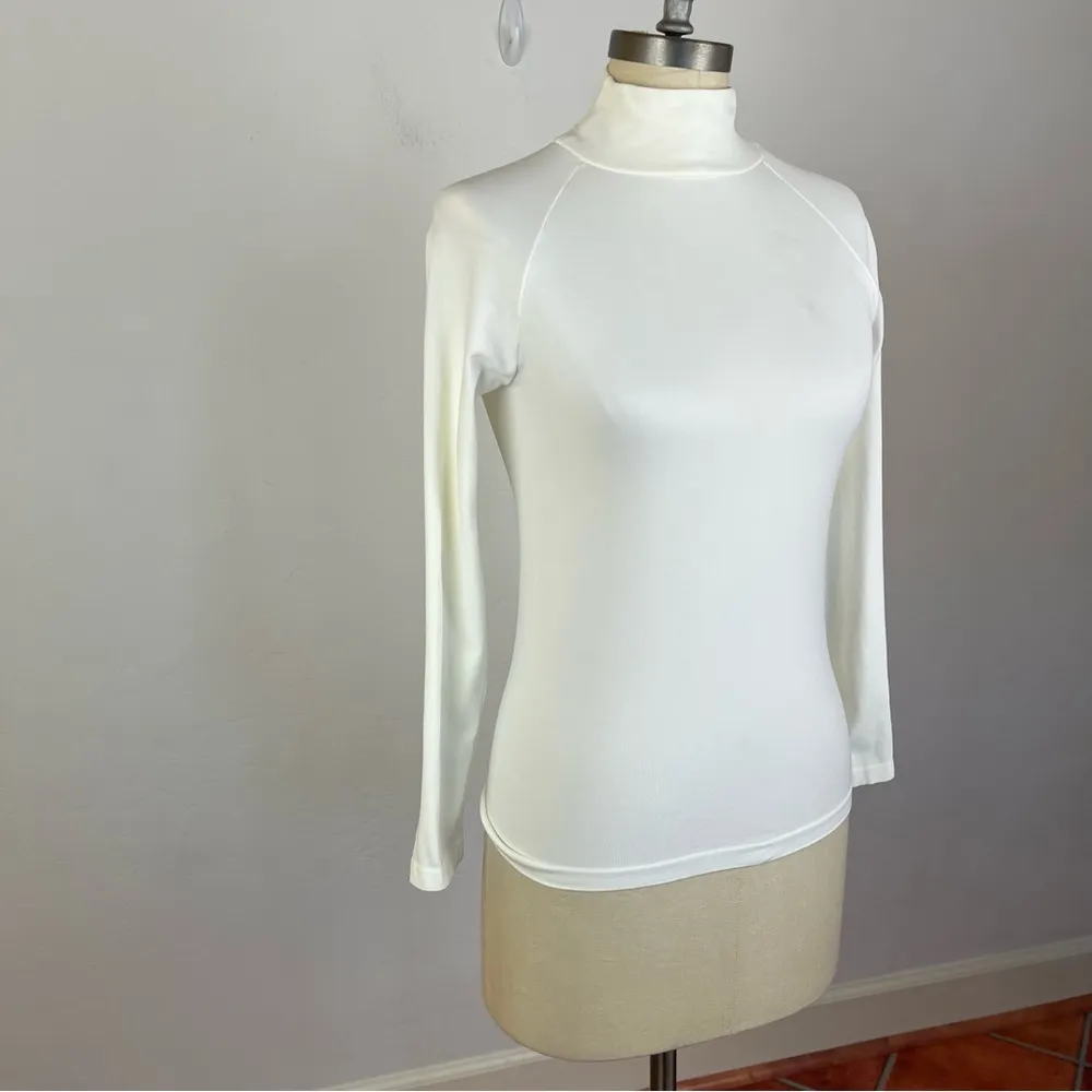 Free People White Mock Neck Open Back Top - Image 2