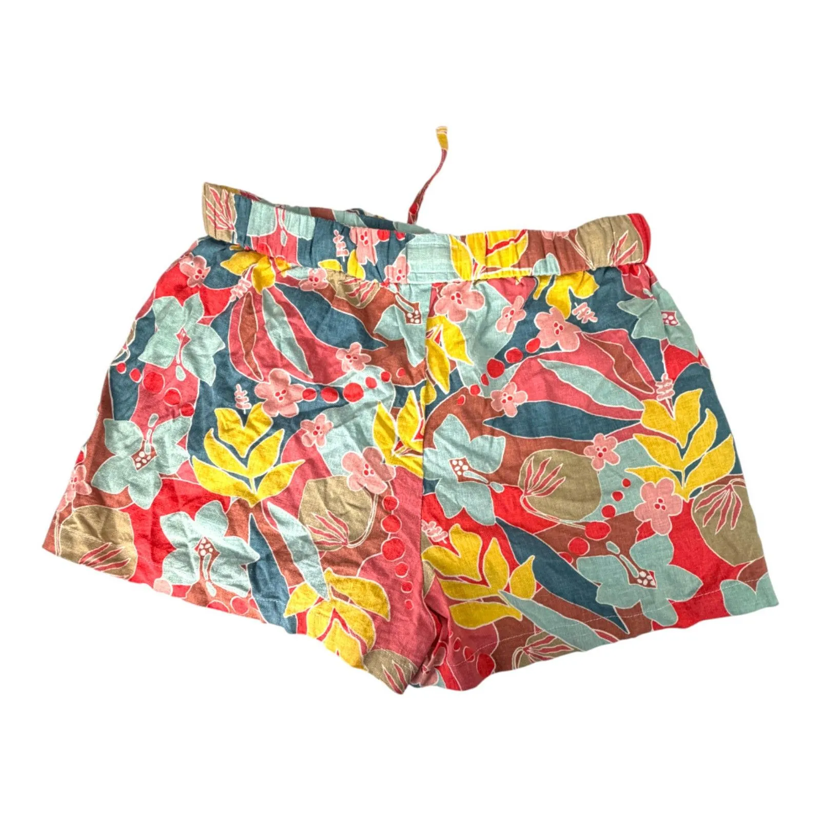 Marine Layer Hemp Blend Floral Pull On Drawstring Shorts Women's Size Medium - Image 2