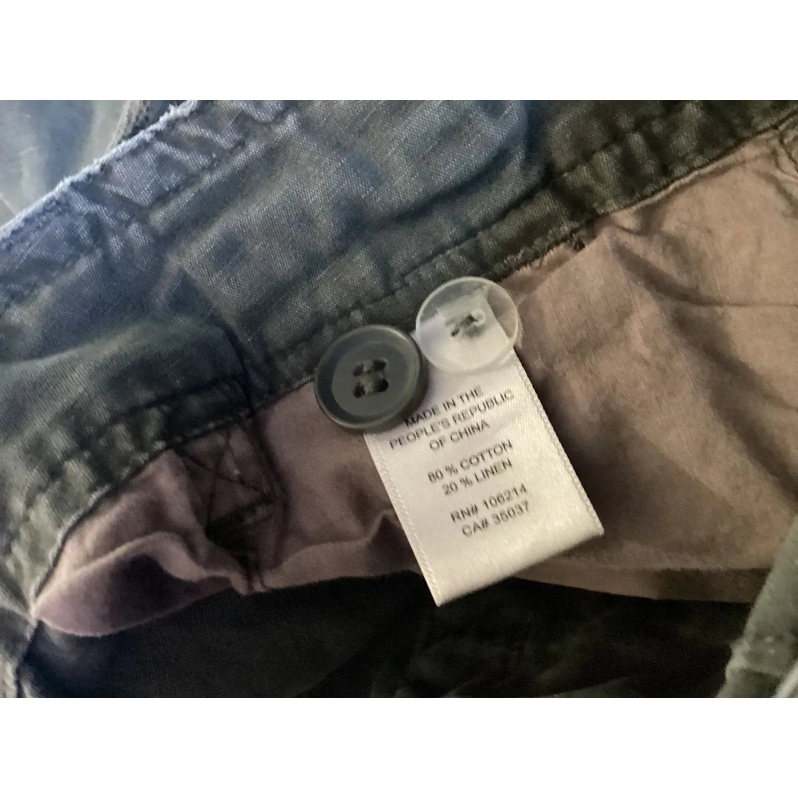 Joes Jeans Womens Linen Blend Cargo Pants Olive Green Drawstring Waist Size 27 - Image 8