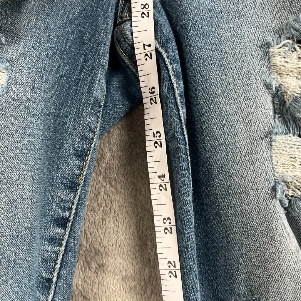 Judy Blue Boyfriend Fit Jeans Women's Size 0/24 Distressed Blue Denim Grunge Y2K - Image 6