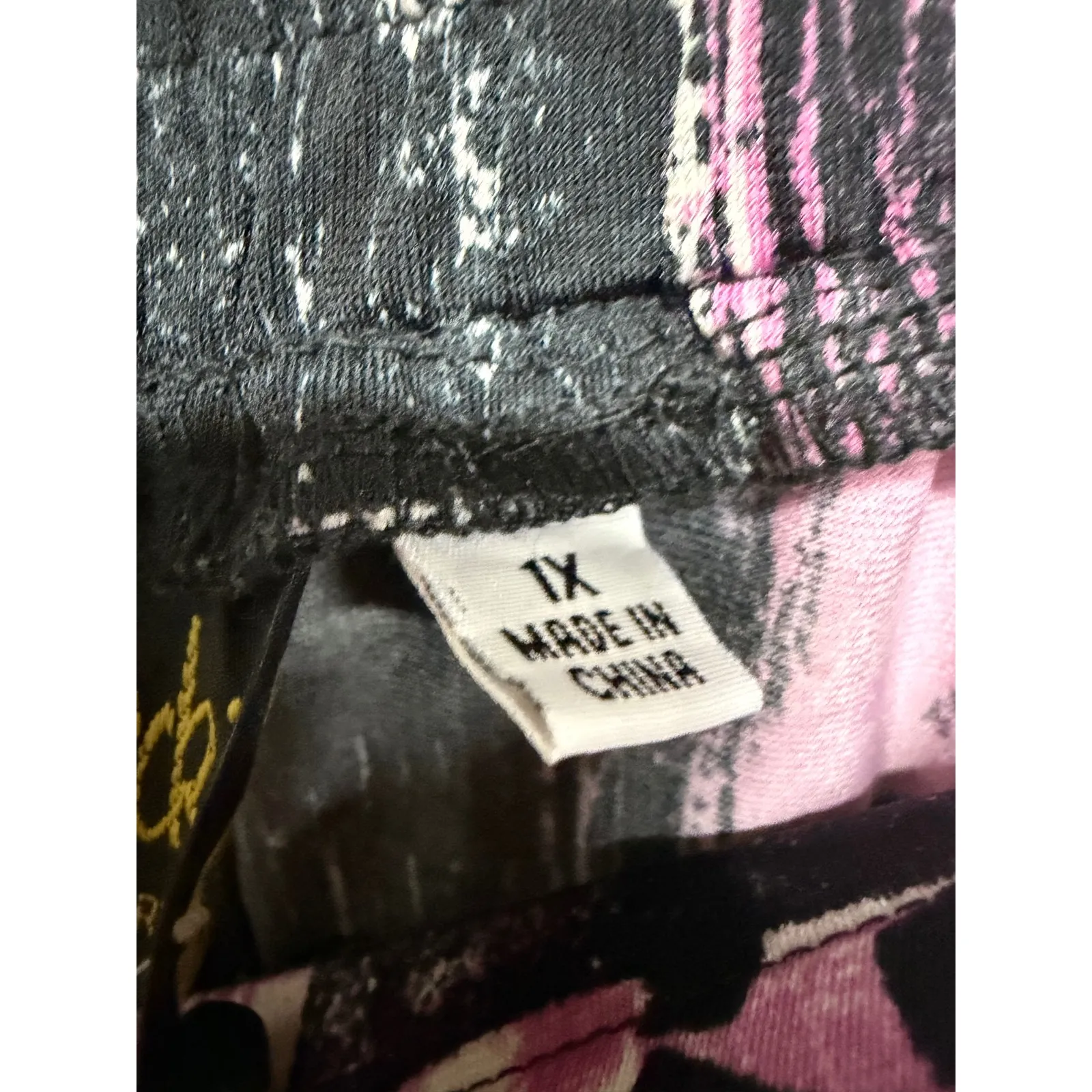 Bob Mackie Wearable Art Pink Black Boho Y2K Maxi Skirt NWT 1X Artsy Whimsical - Image 6