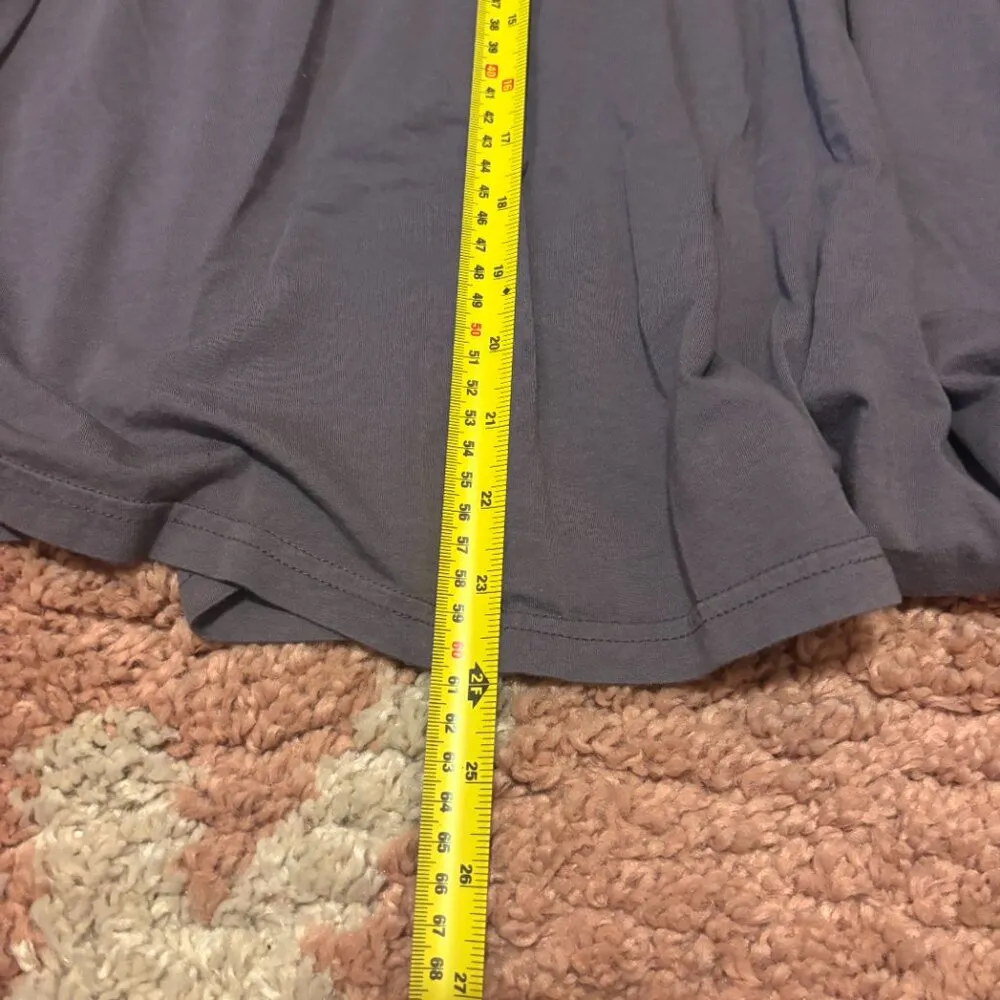 SUNDANCE Cotton/Rayon Pockets Midi Skirt Dark Gray Womens Medium Elastic Waist - Image 6